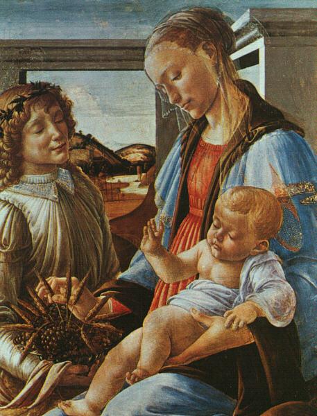 Sandro Botticelli Madonna and Child with an Angel oil painting picture